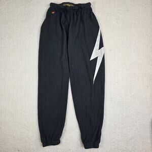 Aviator Nation Navy Blue Lightning Bolt Sweatpants Womens Size XS